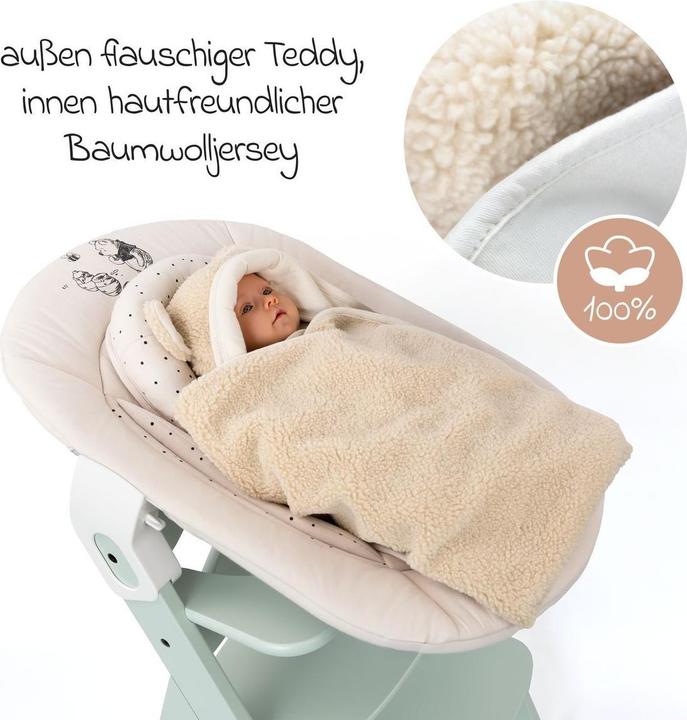 Image du produit Zamboo Fusssäcke für Babyschalen & Babywannen Einschlagdecke Teddy - für Babyschale -