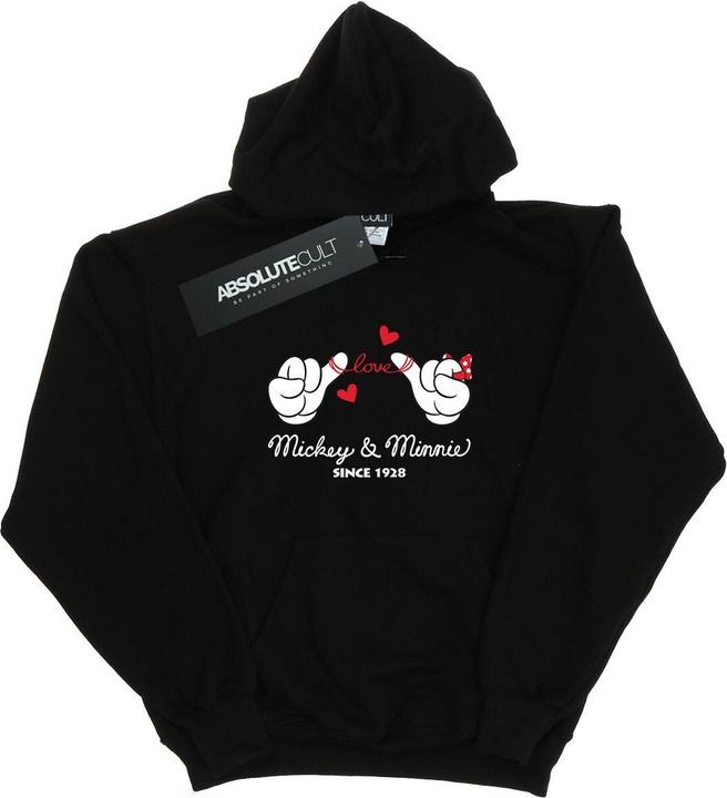 Actual product image Disney Mens Mickey Mouse Love Hands Hoodie (3XL)