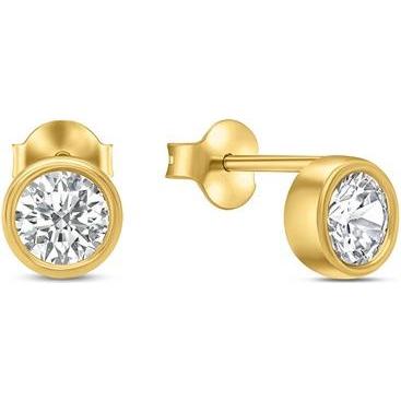 Brilio, Ohrringe, Silver - Minimalist gold-plated earrings EA323Y