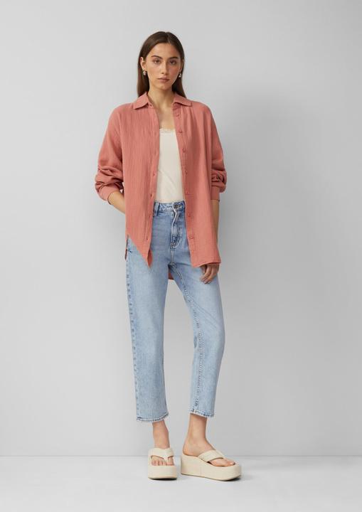 Actual product image S.Oliver Bluse Hemdbluse aus Musselin im Oversize-Schnitt (40)