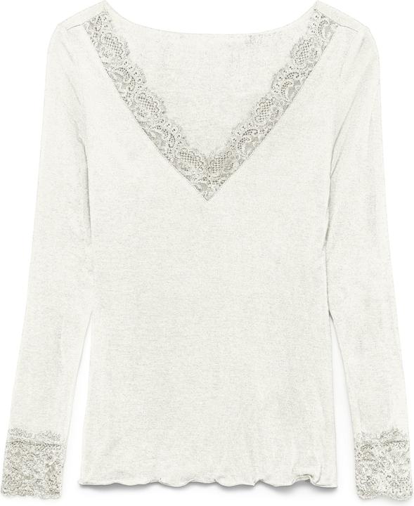 Actual product image Vero Moda Vmskye Ls V-Neck Lace Top Jrs Noos (S)