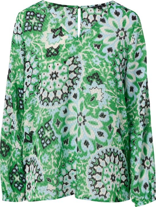 Actual product image Comma Bluse Strukturierte Bluse mit All-over-Print und V-Ausschnitt (40)