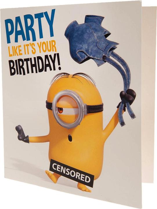 Actual product image Minions Party Birthday Card