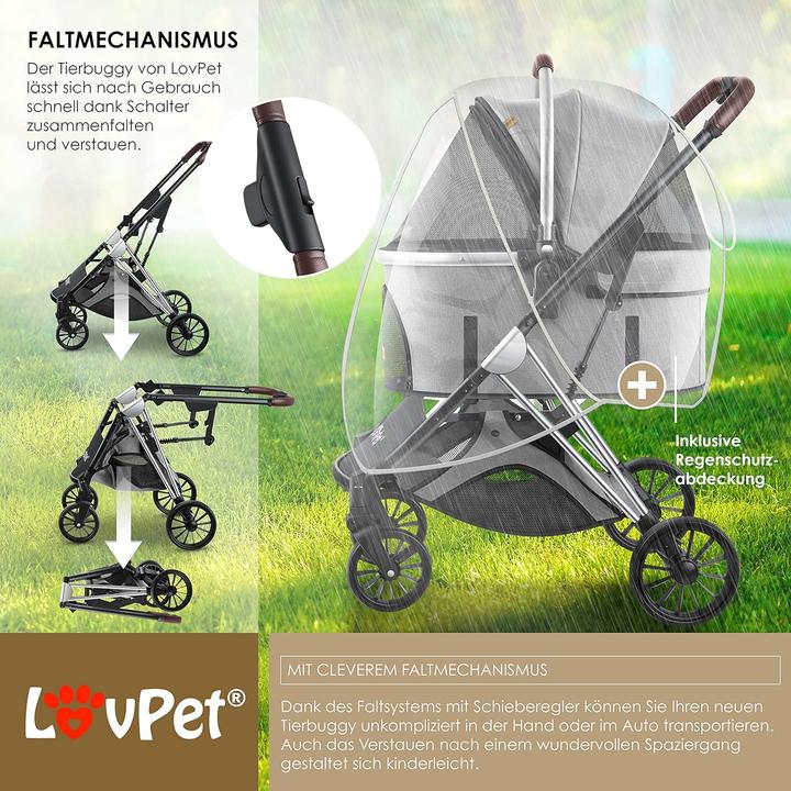 Produktbild Lovpet Hundewagen (Hund, Katze, Atmungsaktiv, Faltbar)