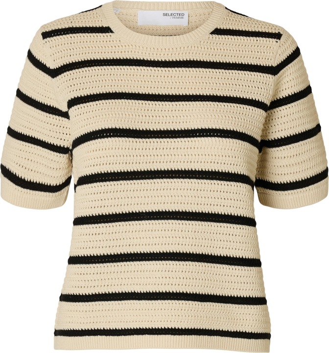 Image du produit Selected Femme Slfvinna Ss Structure Knit O-Neck Noos (S)