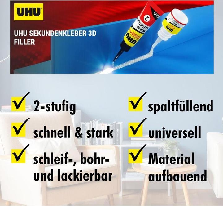 Produktbild UHU Sekundenkleber (12 g, 11 ml)