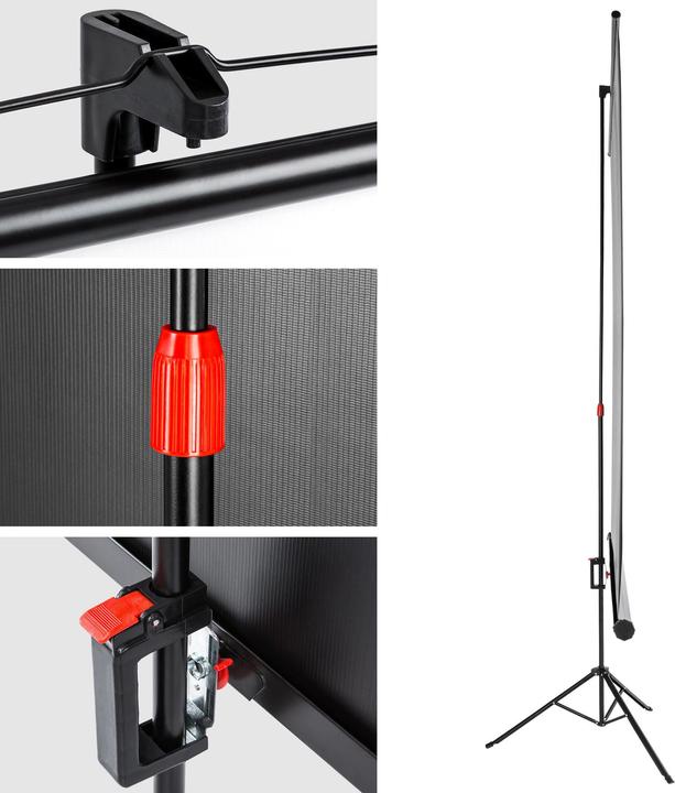 Actual product image tectake Tripod Beamer Screen (98.43", 1:1)