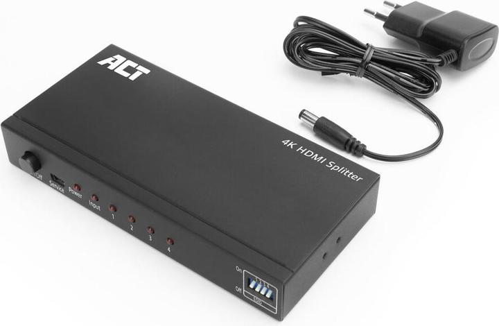 Produktbild ACT 4K HDMI splitter, 1 in 4 out, EDID support