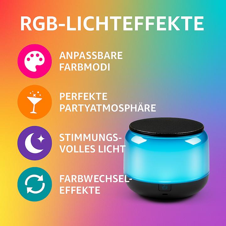 Produktbild Dunlop BT speaker RGB portable 300mAh (3 h)