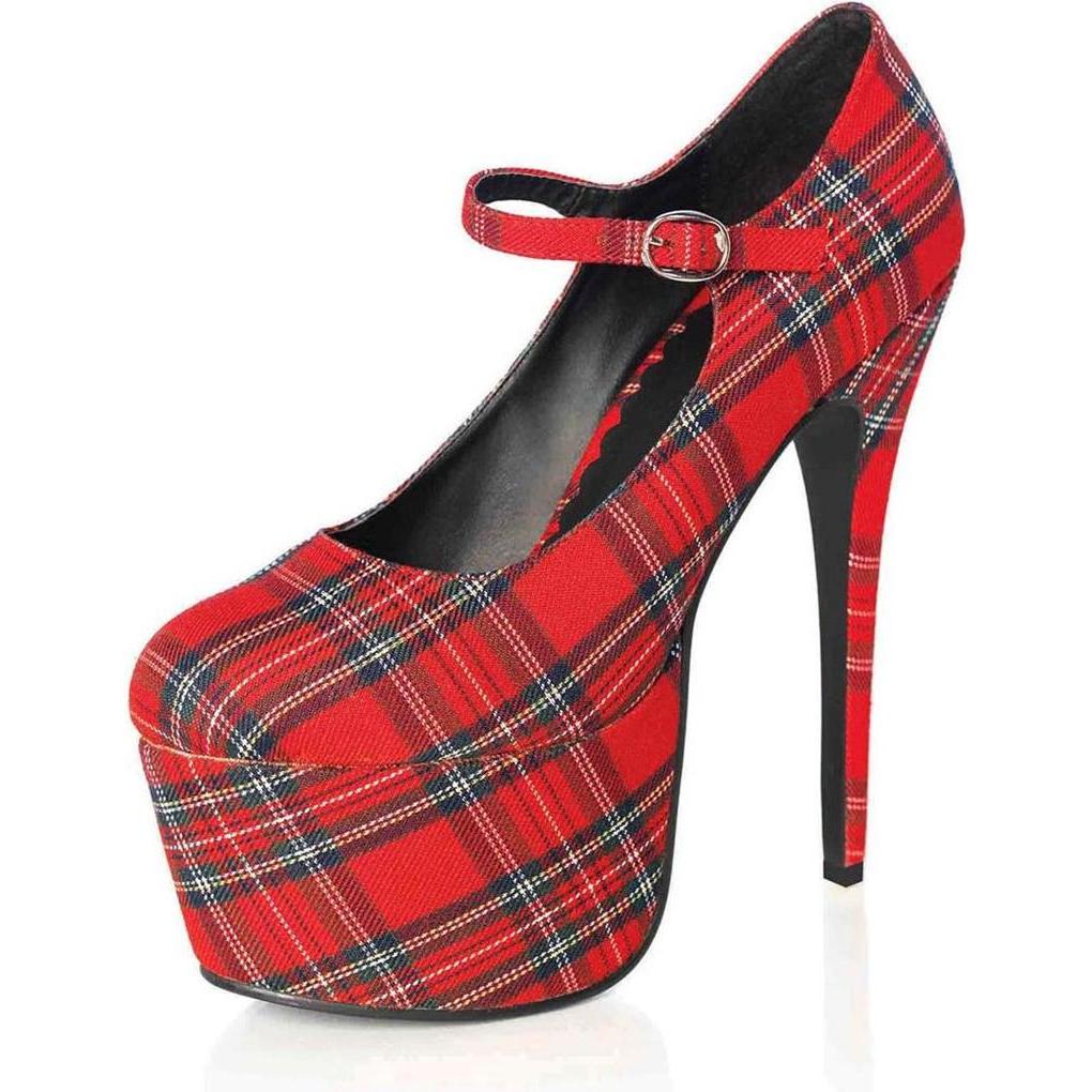 Leg Avenue Schotten Highheels rot