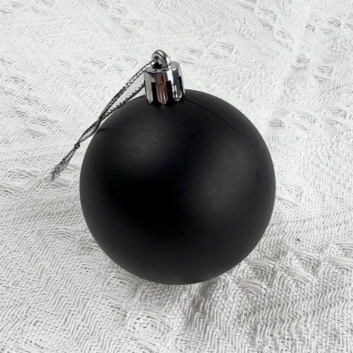 Actual product image Relaxdays - Weihnachtskugeln 50er Set, Schwarz/ Silber (50-part)