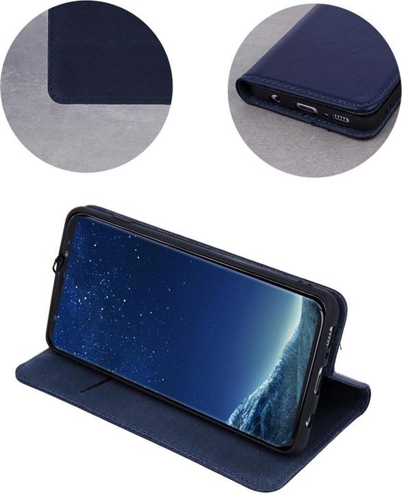 Produktbild OEM Genuine Leather Smart Pro for iPhone 17 Pro navy blue (Apple iPhone 17 Pro)