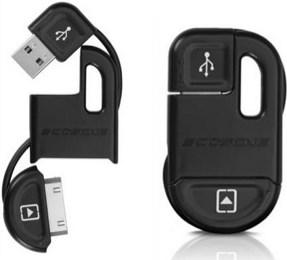 Actual product image Scosche flipSYNC II Keychain Charging/Sync Cable for iPad/ iPhone/ iPod Black (0.10 m, USB 2.0)