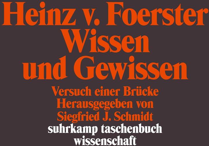 Produktbild Wissen und Gewissen (Deutsch, Heinz von Foerster, 1993)
