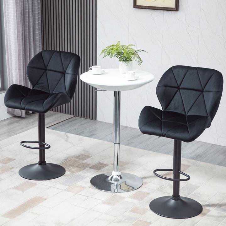 Actual product image Homcom Bar stool set of 2, adjustable seat height