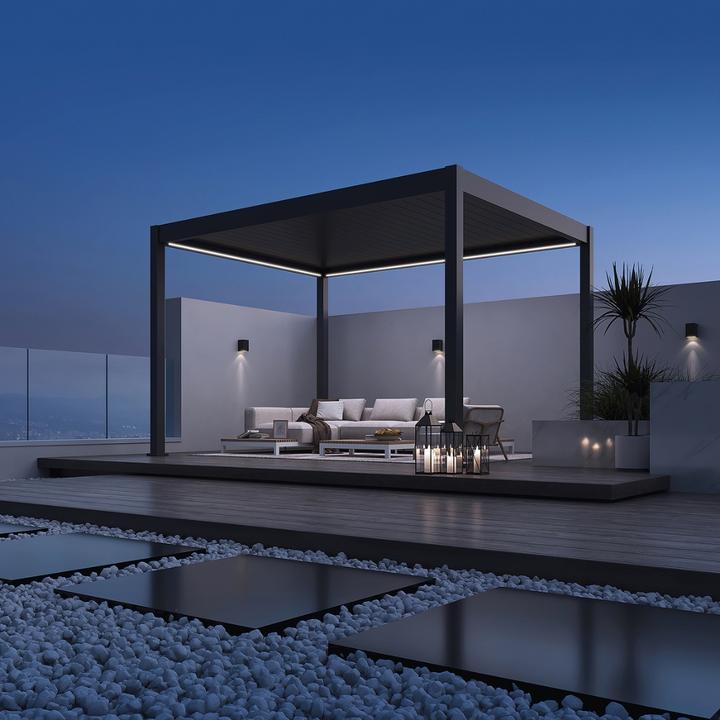 Immagine prodotto Weide Pergola elettrica 3x4m antracite con LED (400 cm, 300 cm)
