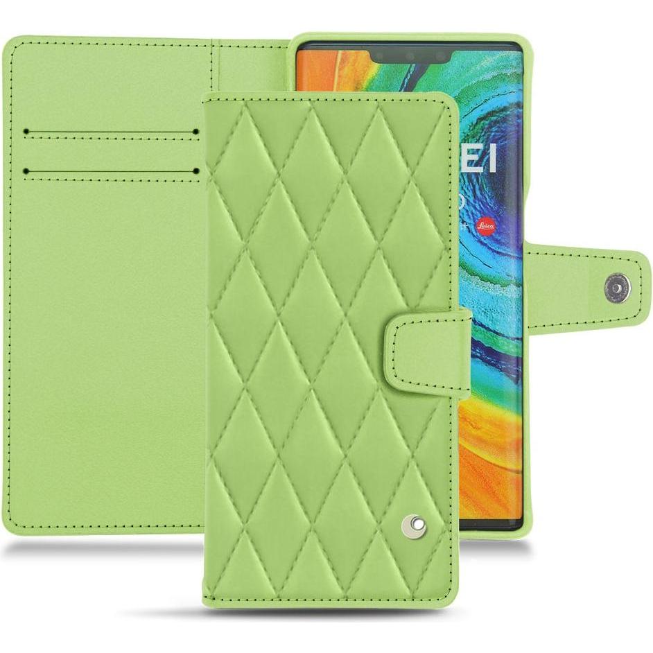 Noreve Lederschutzhülle Wallet (Huawei Mate 30 Pro), Smartphone Hülle, Grün