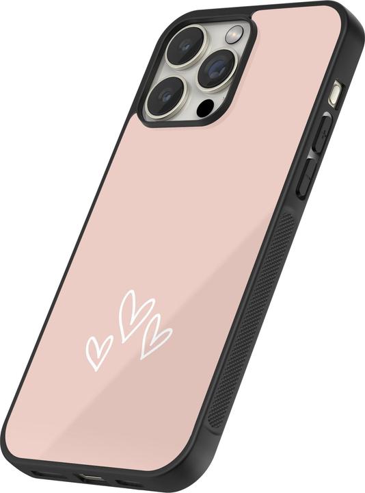 Immagine prodotto PhoneLook Cover silicone nero San Valentino 2023 tre cuori minimalisti (Apple iPhone 12 Pro Max)