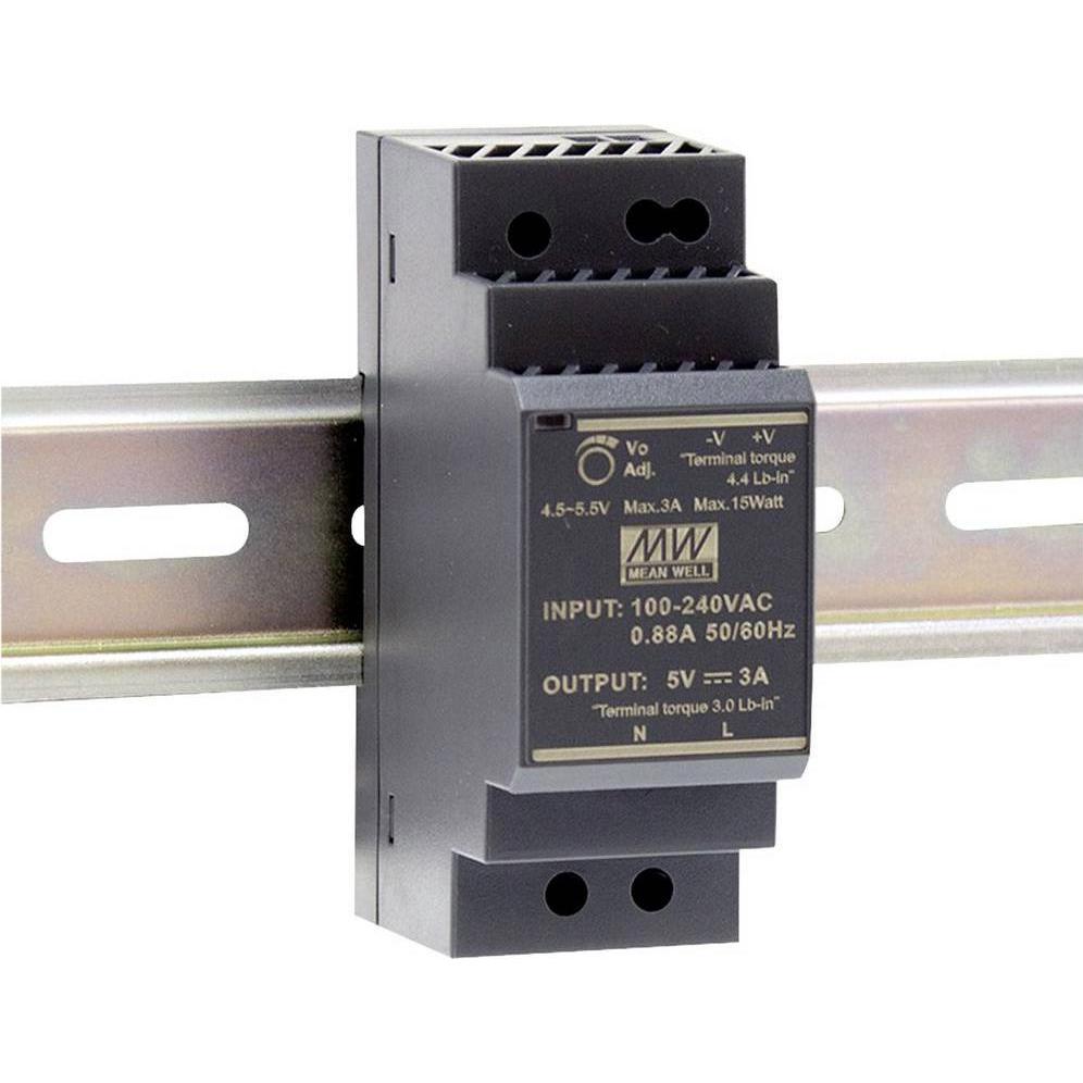 MeanWell, Systemstromversorgung, HDR-30-15 Netzteil & Spannungsumwandler 30 W
