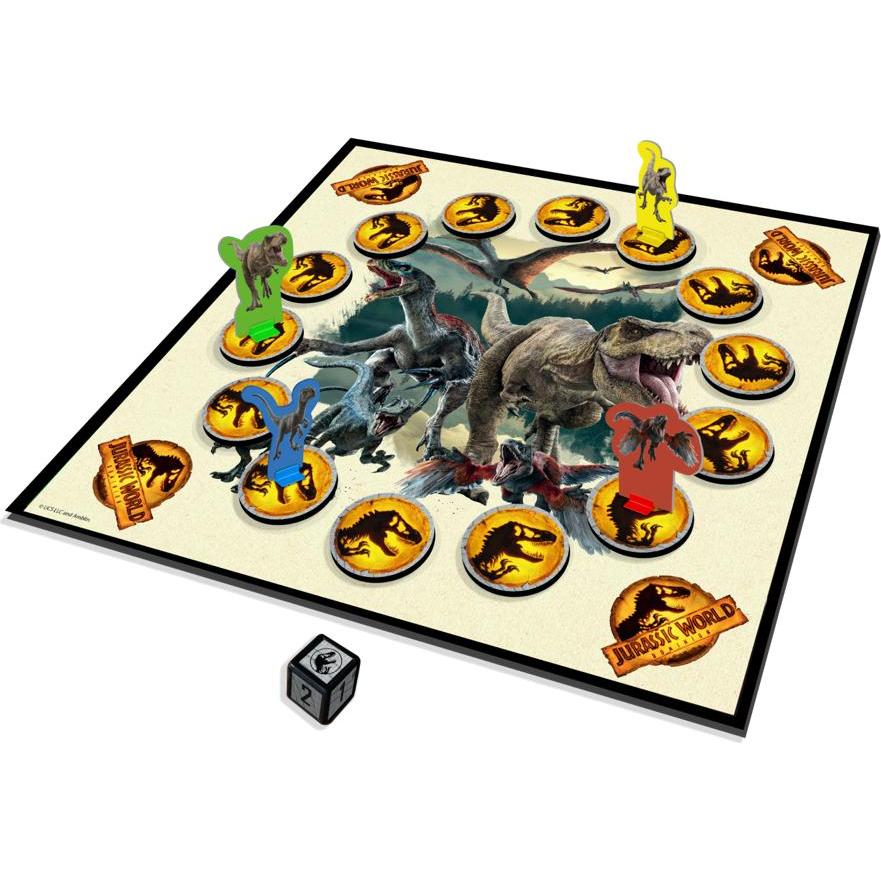 Thumbnail - Cartamundi Jurassic Wolrd Party Board Game Dino Chase Dinosaur Race (Niederländisch, Französisch)