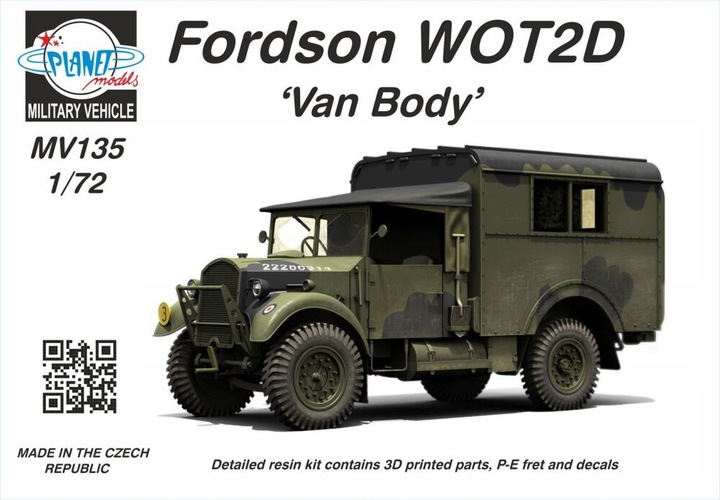 Produktbild Planet Models Fordson WOT2D ‘Van Body’ 1/72
