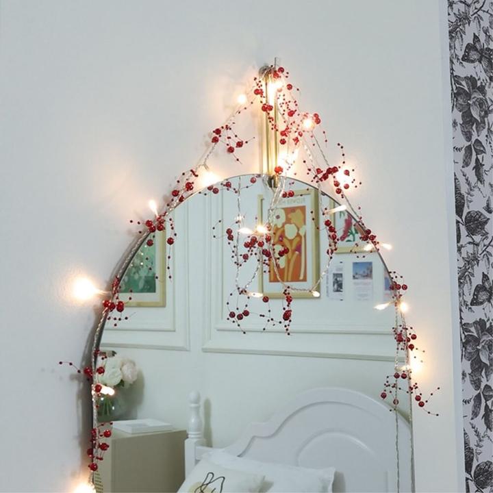 Produktbild Cover-Discount Weihnachtliche Lichterkette LED mit Kunst-Perlen (3 m)