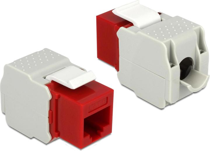 Produktbild Delock Keystone Modul Cat.6, UTP, rot (Keystone Modul)