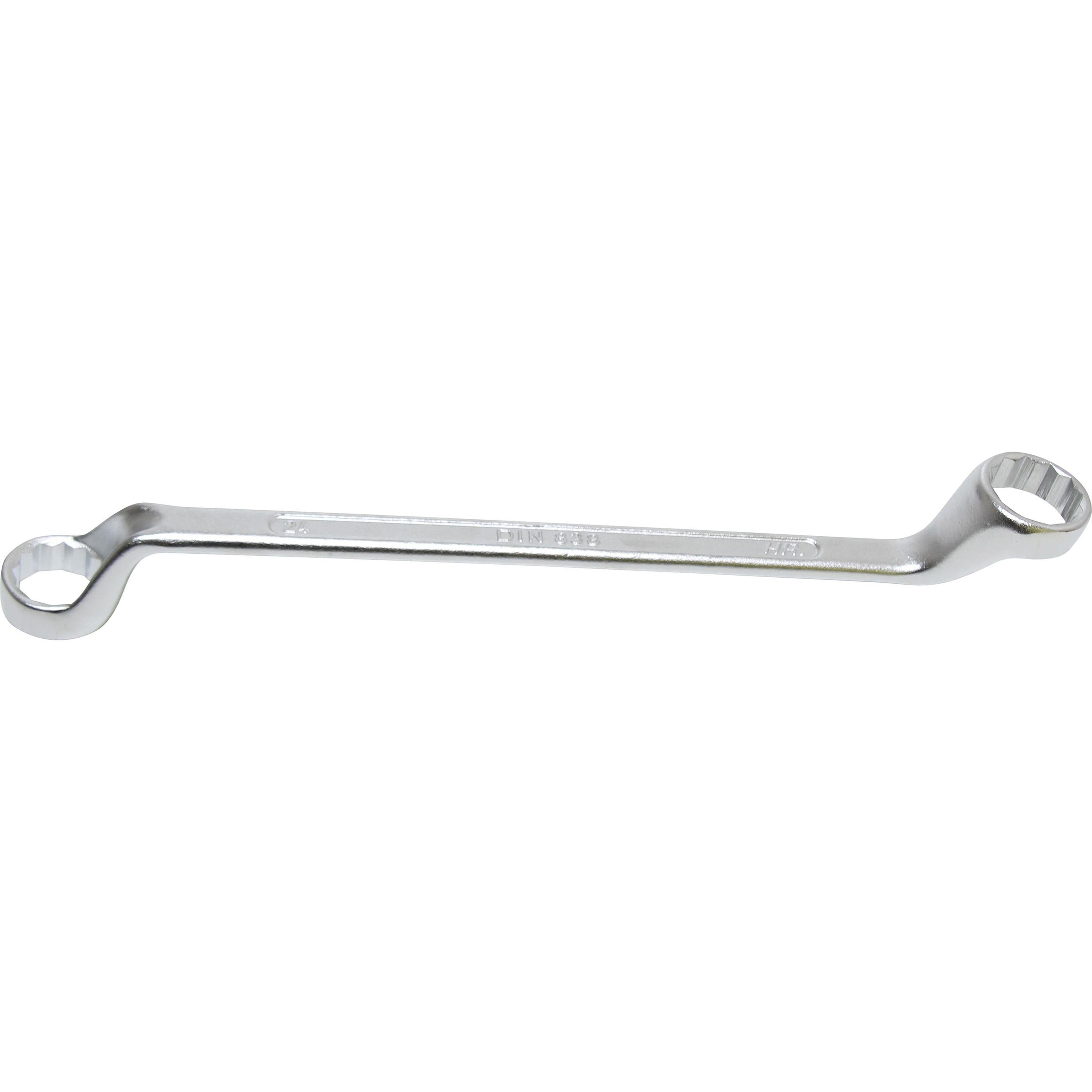 BGS, Schraubenschlüssel, Doppel-Ringschlüssel, gekröpft SW 24 x 27 mm (24 mm, 27 mm)