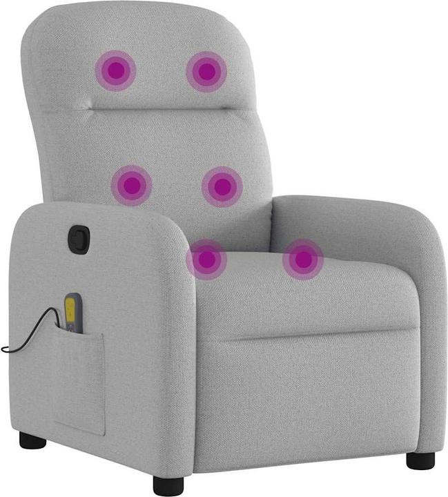 Actual product image VidaXL Massage chair cloud grey fabric