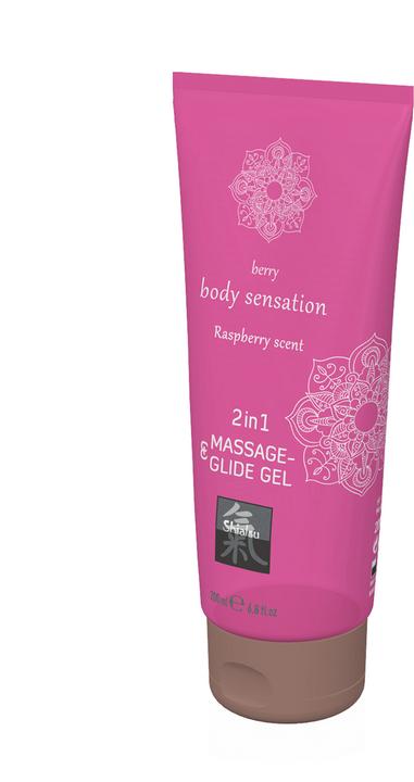 Produktbild Shiatsu Massage & Glide Gel 2in1 Raspberry Scent (200 ml)