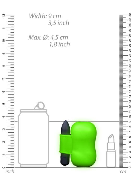 Actual product image Ouch! Vibrating Masturbator - Glow in the Dark