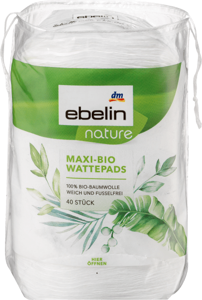 Actual product image dm ebelin Cotton pads Bio Maxi
