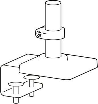 Produktbild Ergotron LX Pro Kit Standard Base mit C-Klemme schwarz (Tisch, 20 kg)
