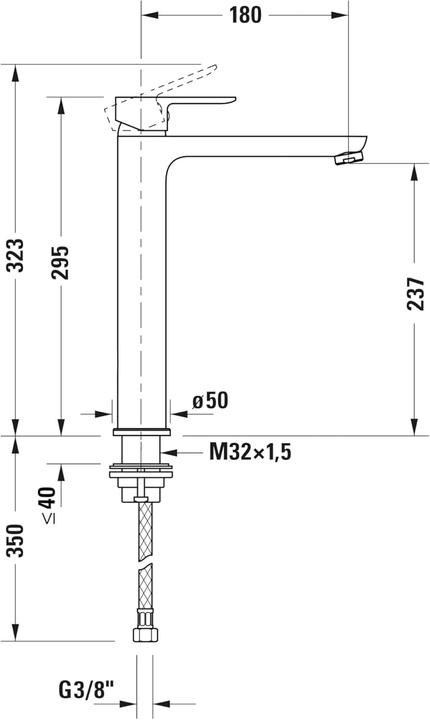 Immagine prodotto Duravit D-Code miscelatore monocomando per lavabo XL FreshStart e Minusflow, a libera installazione