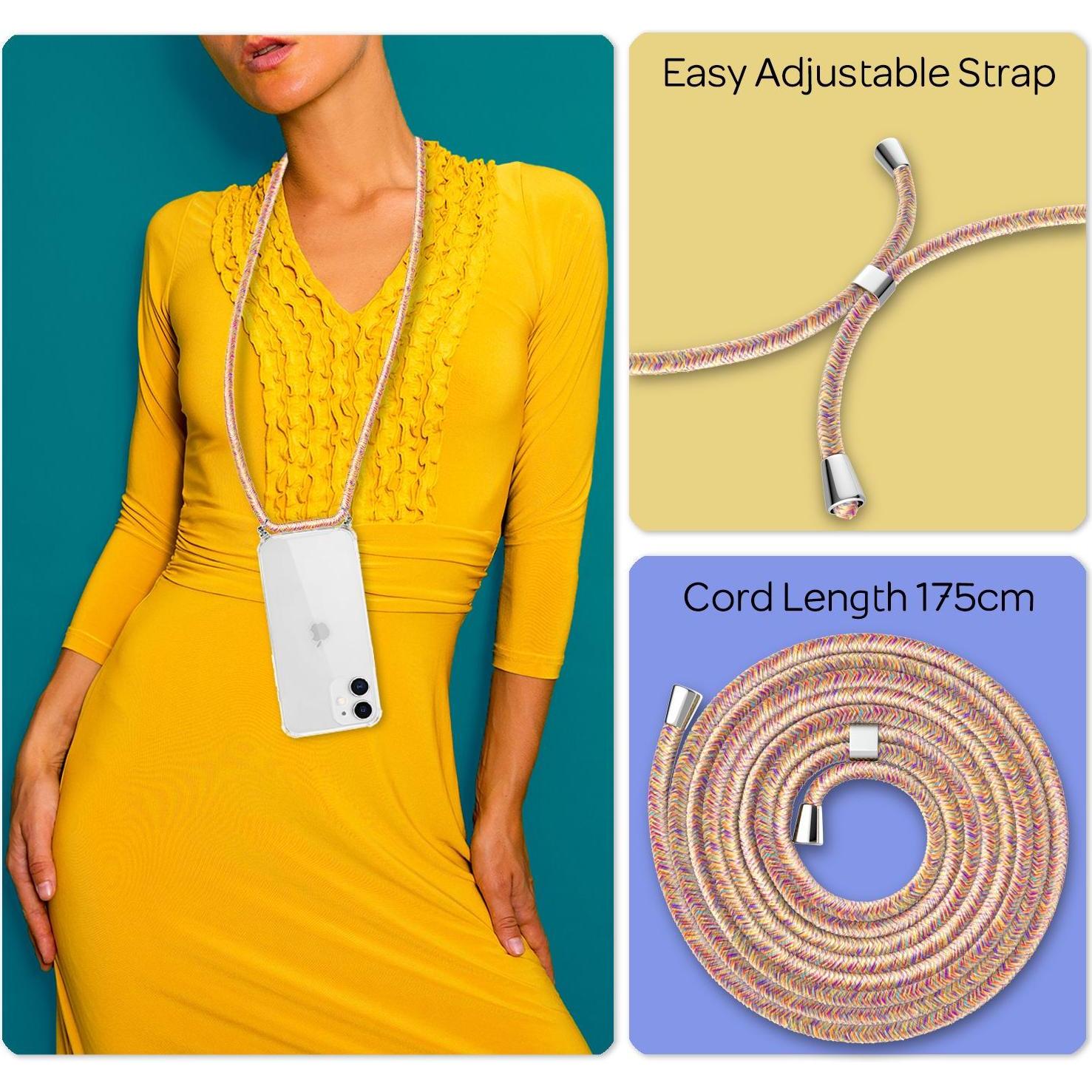 Thumbnail - Nalia Handyhülle mit Kette, Handykette, Mehrfarbig