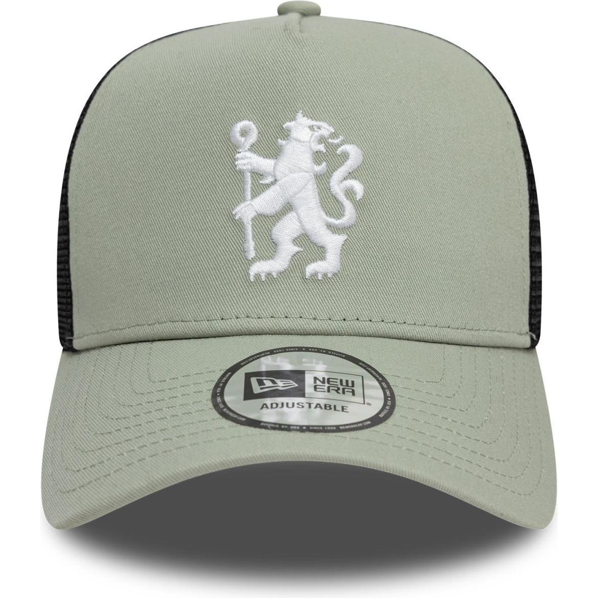 Thumbnail - New Era, Cap, A-Frame Mesh Trucker Cap - FC Chelsea green pastel