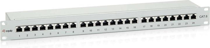 equip 19" patch panel: 24 port, 1U, grey