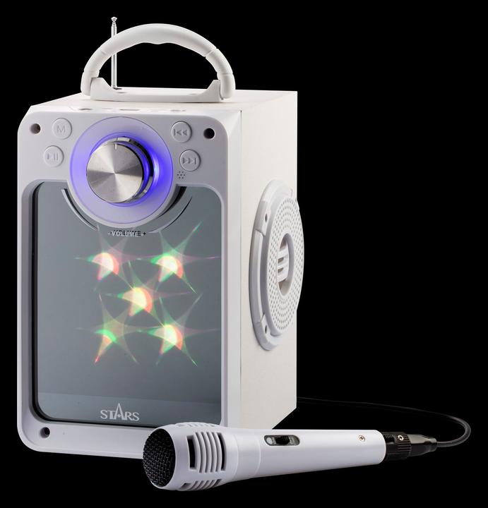 Actual product image Liniex Stars - Karaoke Machine - White (30218)