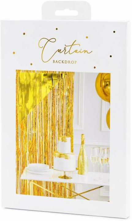 Productafbeelding Partydeco Feestaccessoire Gordijn 90 x 250 cm, Goud (1 Pcs.)