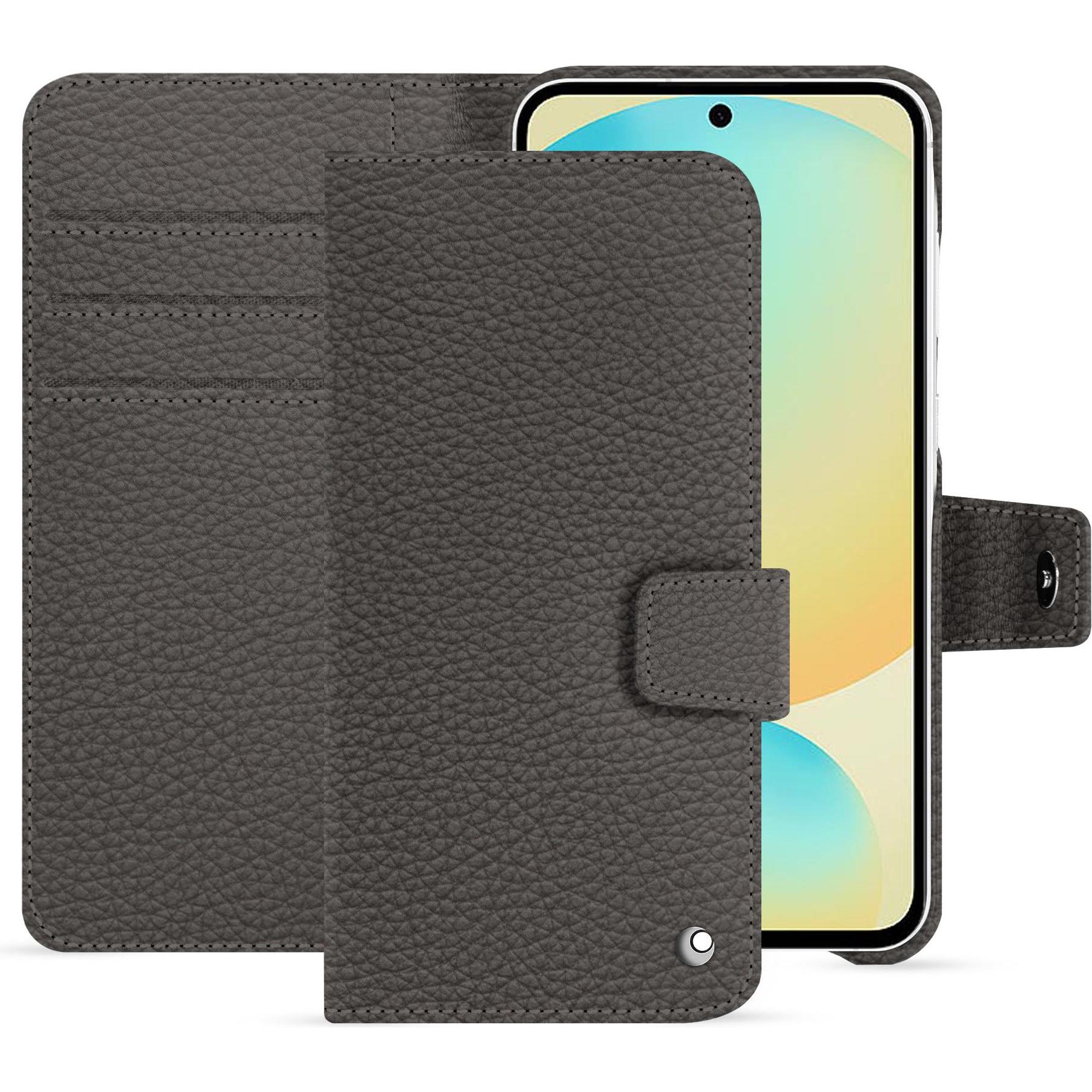 Thumbnail - Noreve Lederschutzhülle FE (Samsung Galaxy S24 FE), Smartphone Hülle, Grau