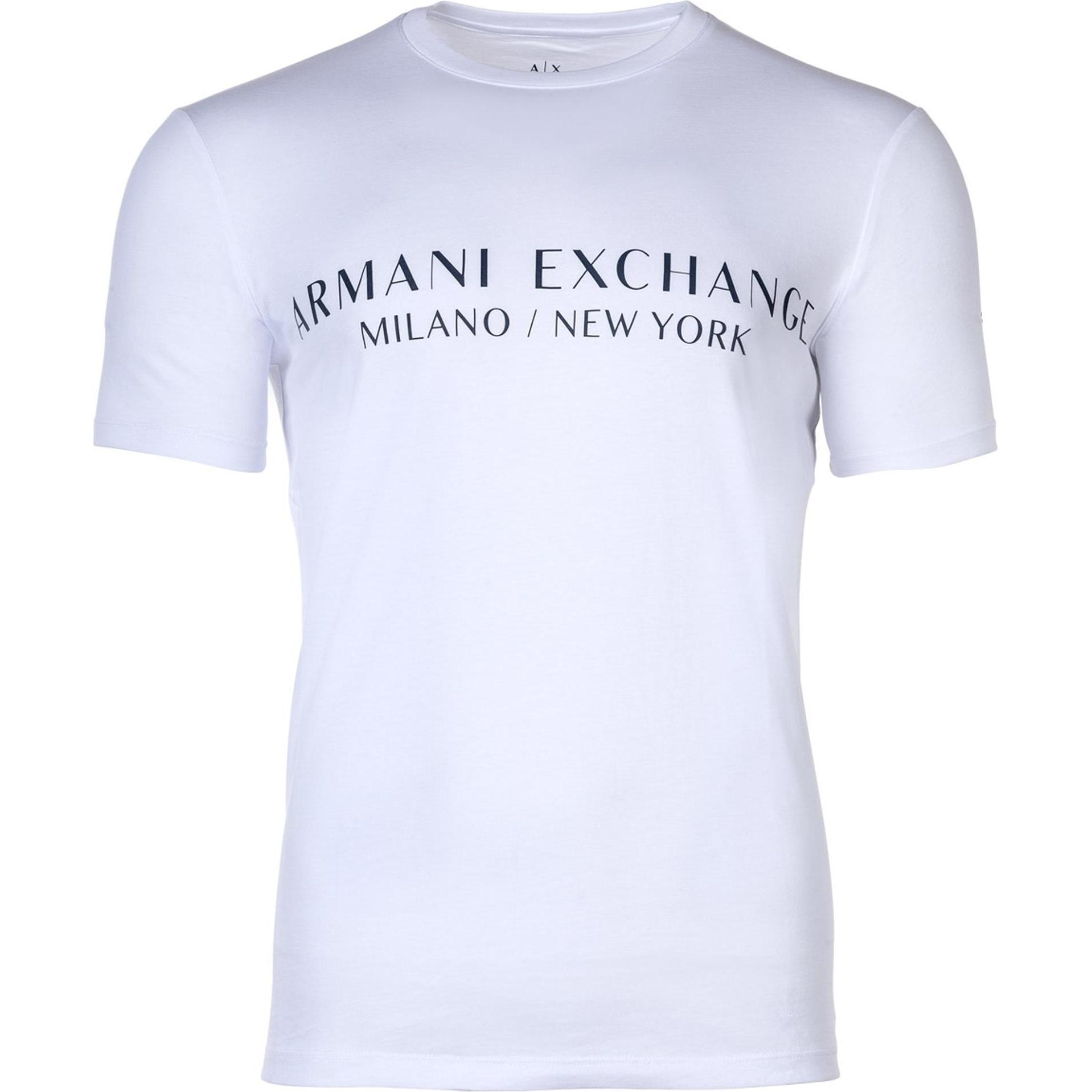 Armani Exchange, Herren, Shirt, T-Shirt Sportlich Bequem sitzend, Weiss, (L)