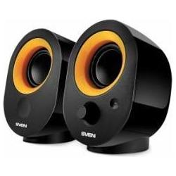Sven Speakers Skaļruņi 2.0 316, Altoparlante PC, Nero, Giallo