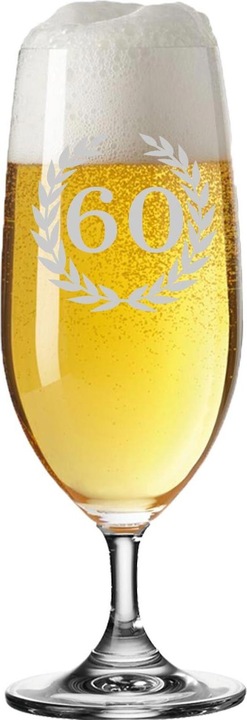 Produktbild Luxentu Biertulpe / Pilsglas mit Gravur 60. Jubiläum (0.36 l, 1 x)