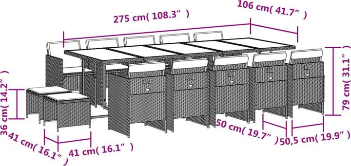 Produktbild vidaXL Garten Essgruppe