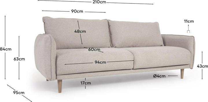 Produktbild Kave Home Carlota (3-Sitzer)