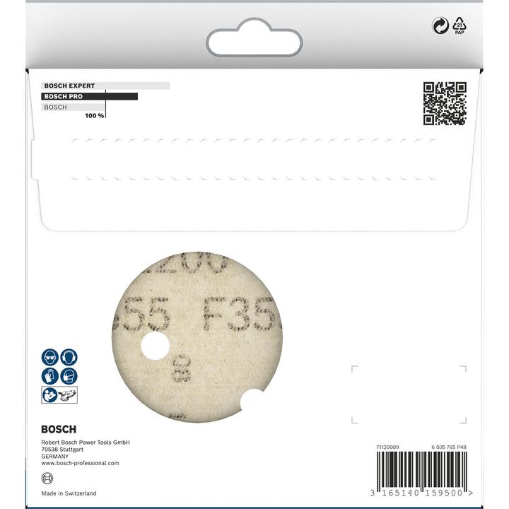 Actual product image Bosch Professional Zubehör PRO F355 sanding sheet, 150 mm, G1200 (1200)