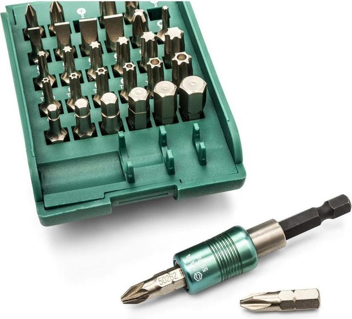 Produktbild SATA 31 Tlg. 1/4" Bit Set mit magnetischem Schnellwechsel-Bithalter (Bit-Adapter)