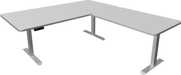 Produktbild Kerkmann Move 3 Premium höhenverstellbarer Schreibtisch lichtgrau rechteckig (200 x 80 x 72 cm)