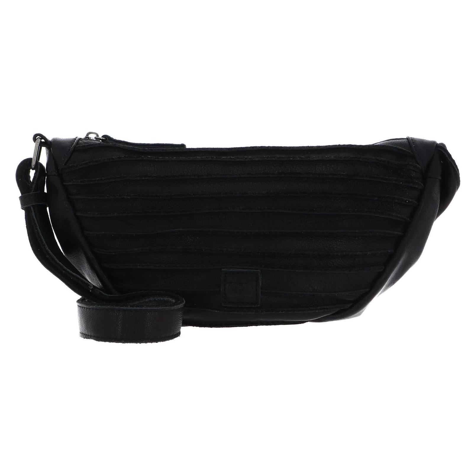 FredsBruder, Damen, Handtasche, Riffel Halfmoon Bag, Schwarz