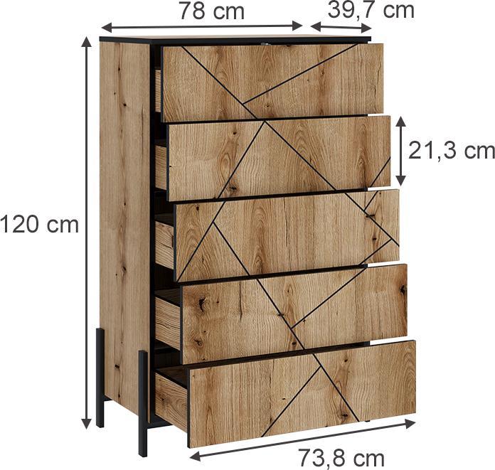 Produktbild Vicco Hatto (78 x 39.70 x 120 cm)